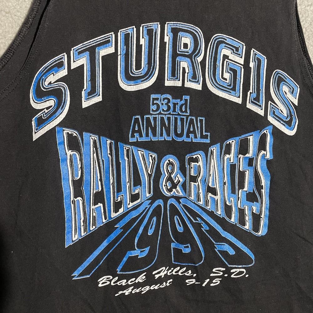 Vintage 1993 Sturgis Black Hills Tank top Shirt large 53rd Annual Motor classic - Picture 9 of 9